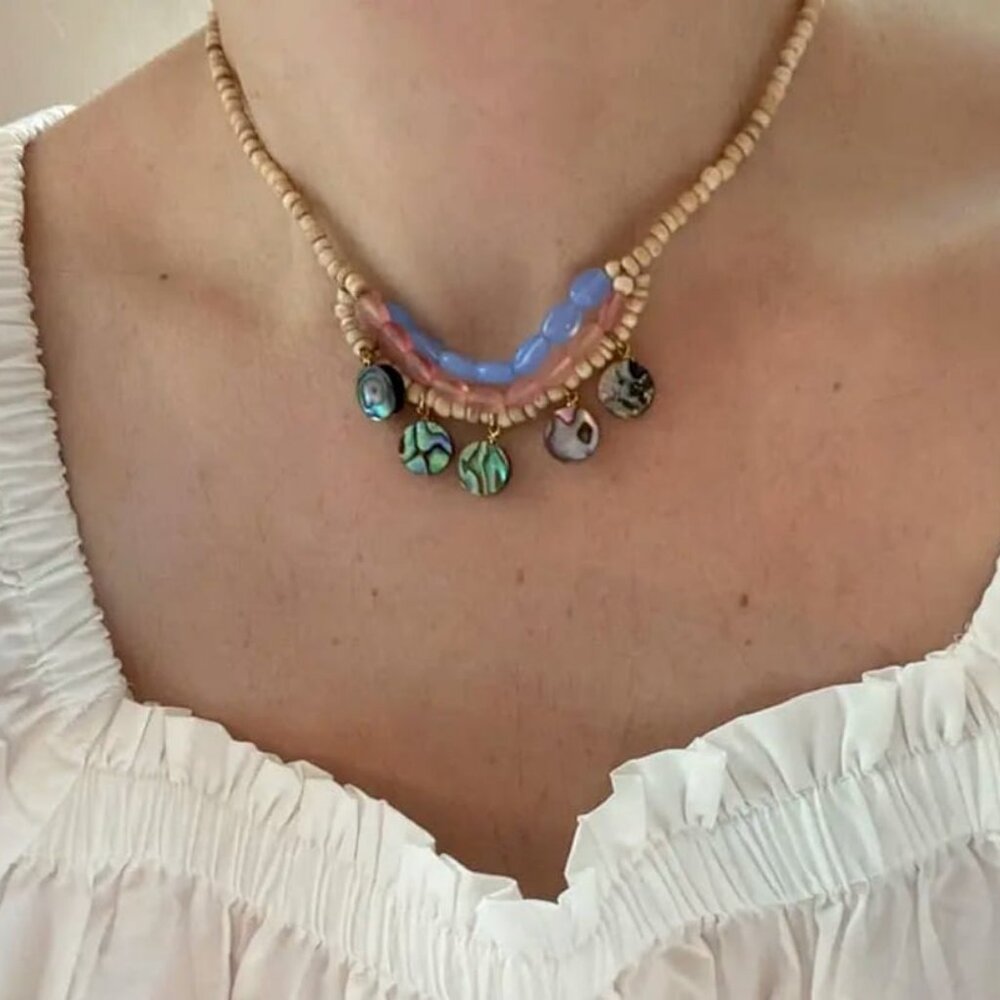 Paua Shell Beaded Necklace | Kailani New Zealand